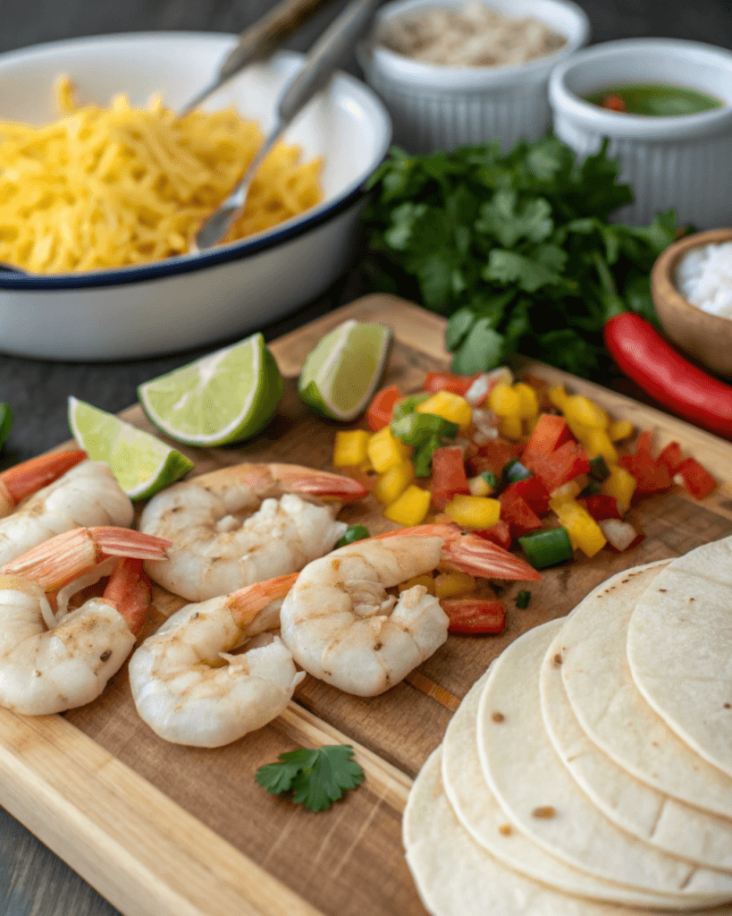 shrimp preparation for quesadillas Shrimp Quesadilla preparations