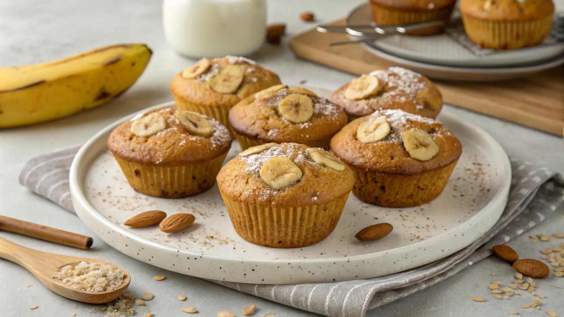 Almond Flour Banana Muffins