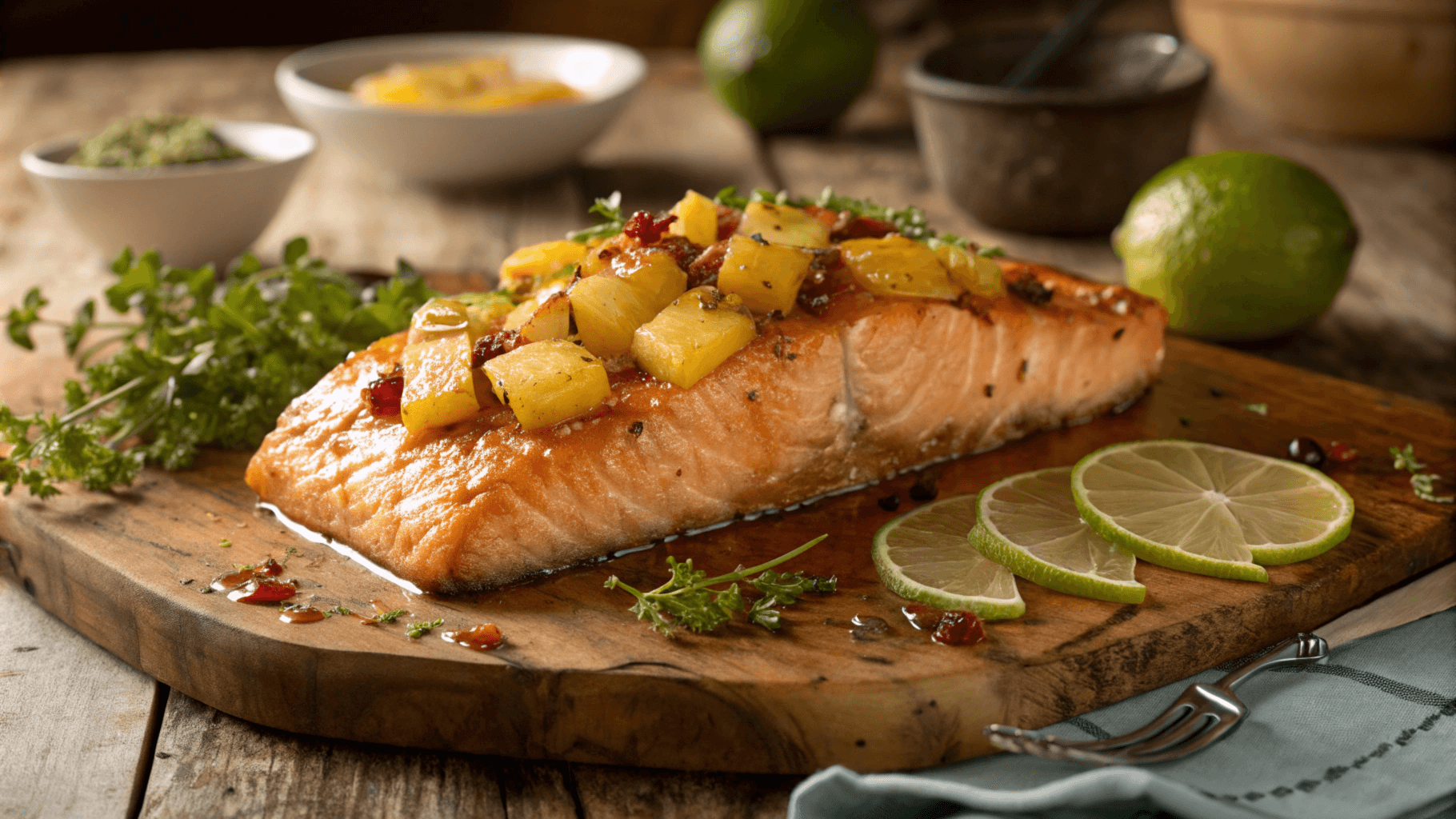 glazed pineapple salmon