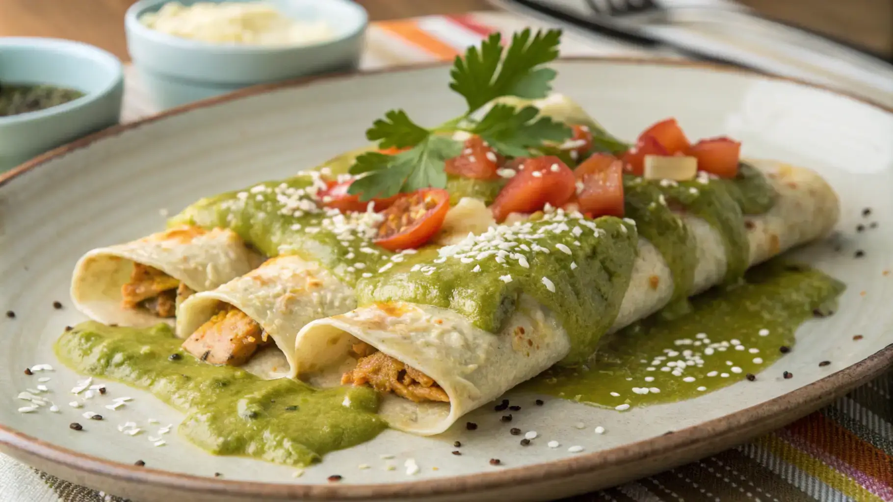 gluten-free chicken enchiladas dish
