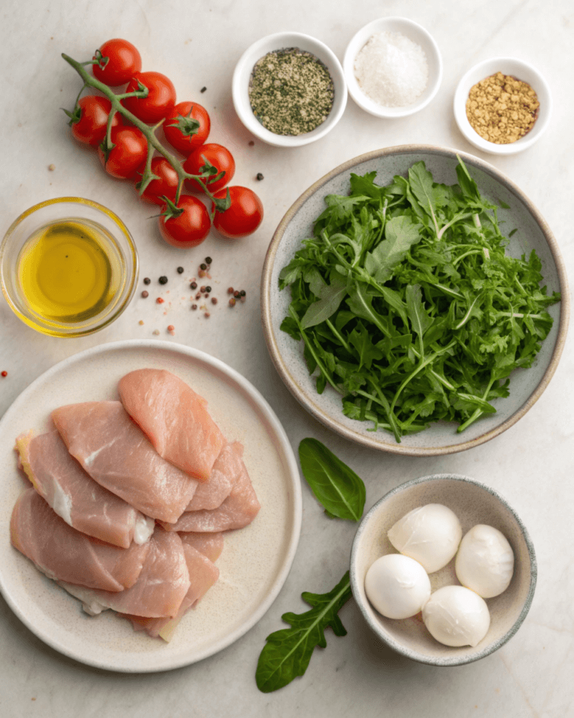 Gluten-Free ingredients Grilled Chicken Caprese ingredients