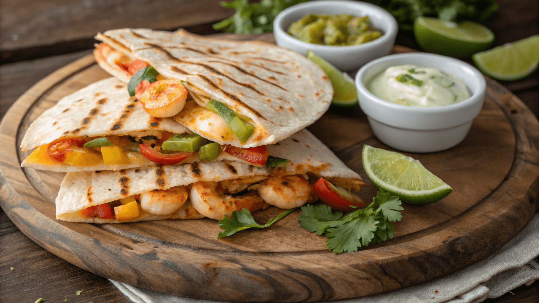 shrimp quesadi meal