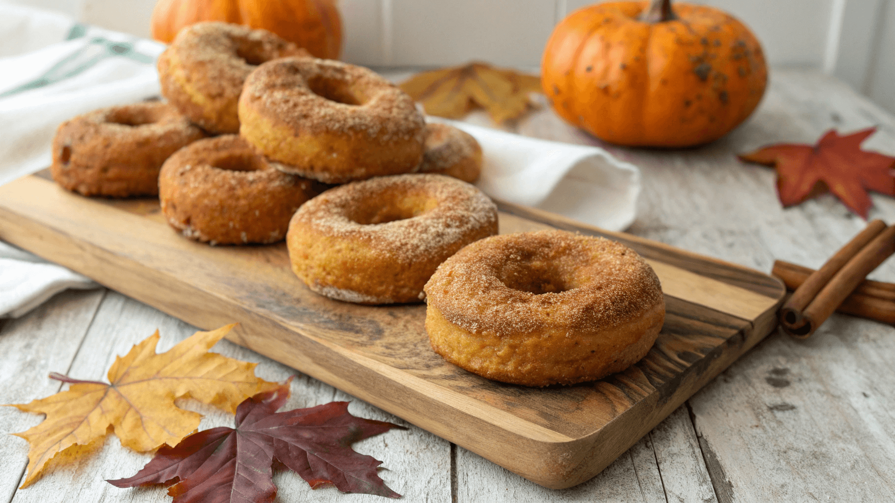 freshly baked gluten-free pumpkin donuts