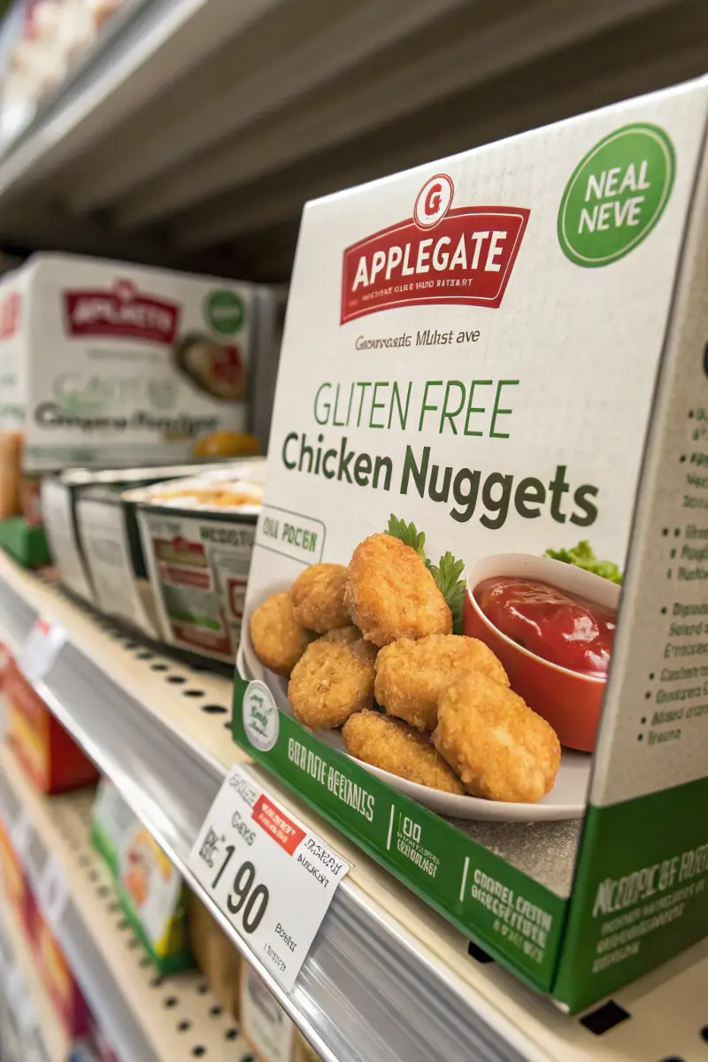 applegate-gluten-free-nuggets Applegate Naturals gluten-free chicken nuggets in packaging