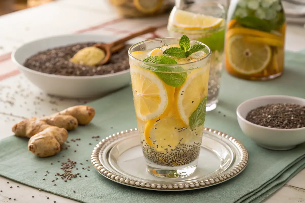 Brazilian Mounjaro recipe drink in a clear glass