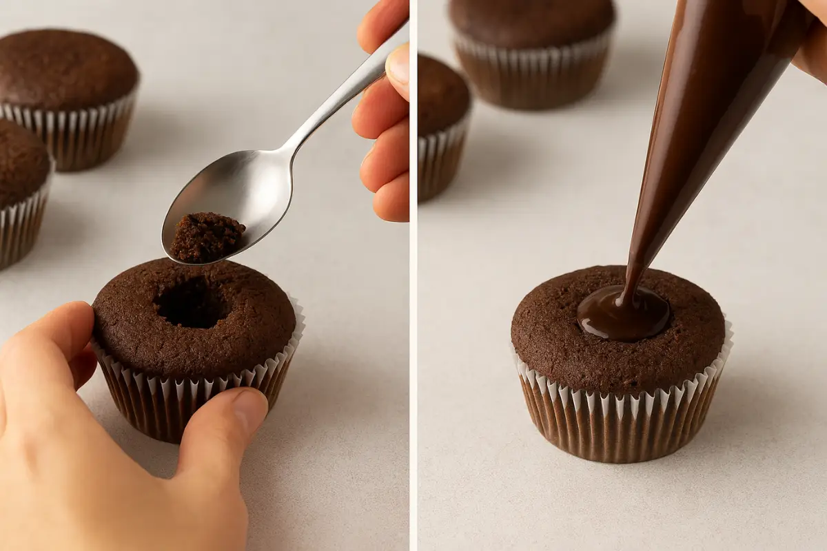 gluten-free-chocolate-cupcakes-ganache-filled