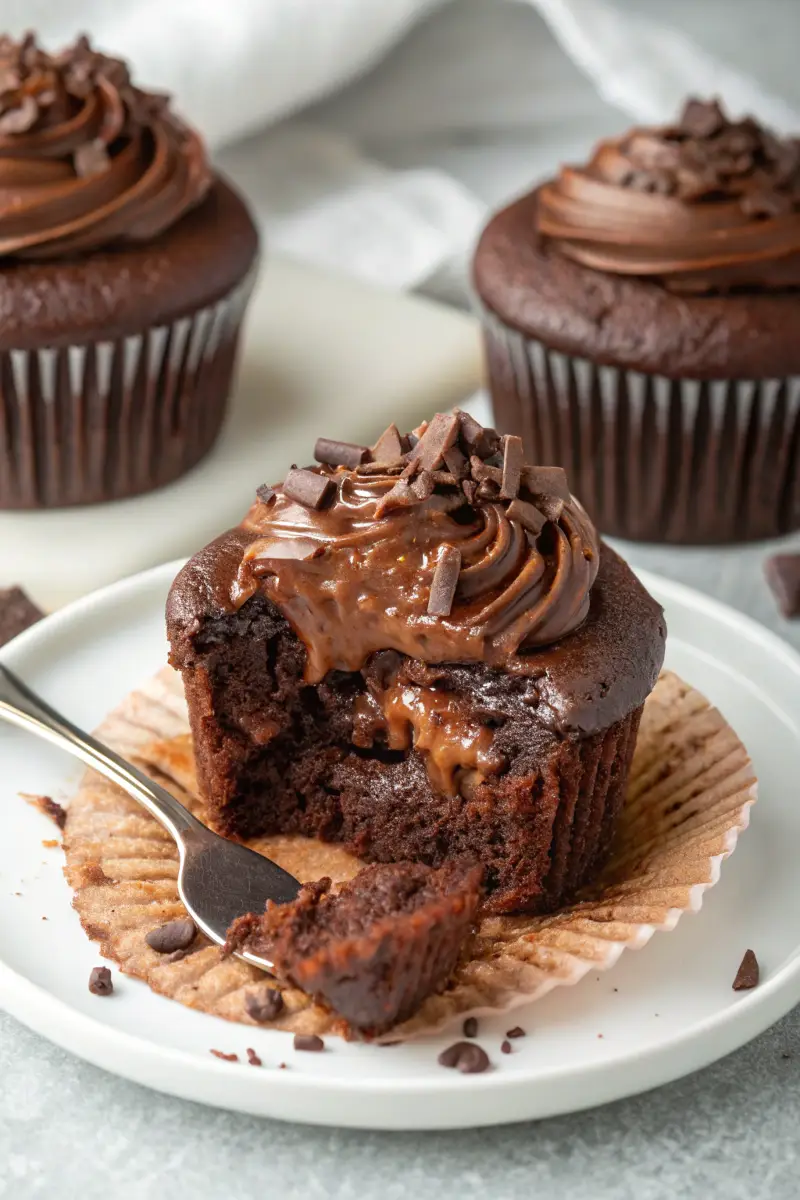 gluten-free-triple-chocolate-cupcakes2 gluten free triple chocolate cupcakes bitten
