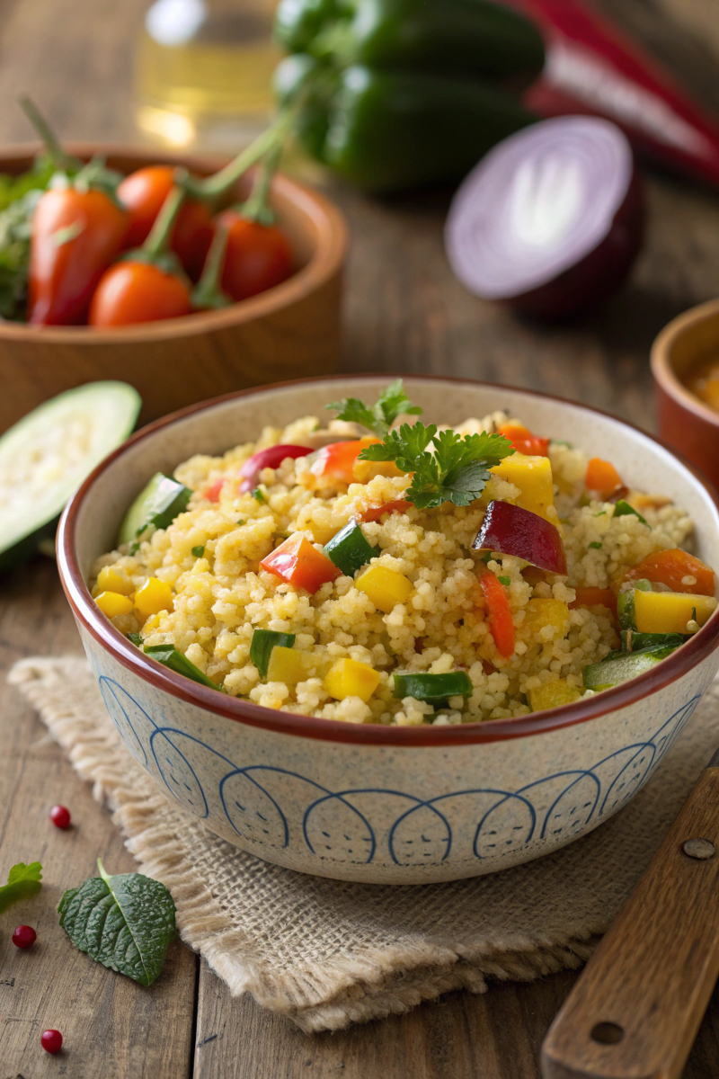 millet-pilaf-bulgur-substitute gluten-free millet pilaf as a substitute for bulgur