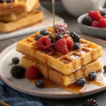 golden brown mochi waffles gluten-free breakfast