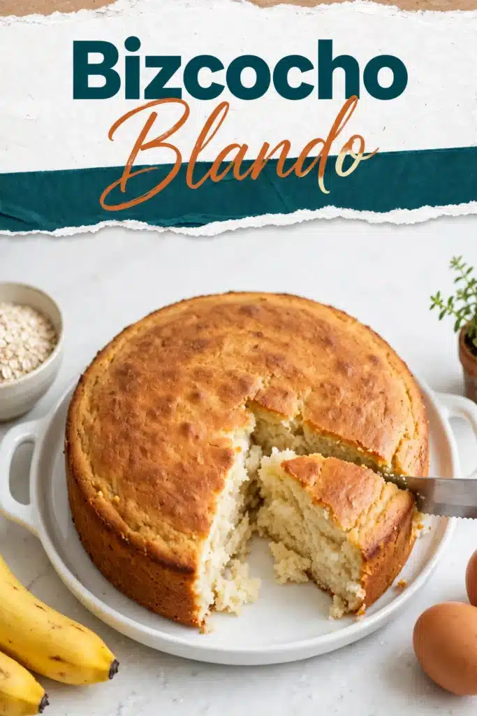 Bizcocho Blando casero, suave y sin harina