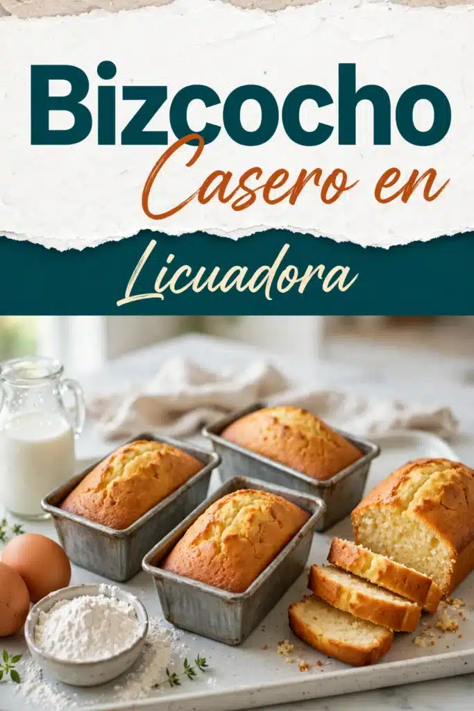 Bizcocho Casero en Licuadora casero y esponjoso, mini bizcochos dorados recién horneados