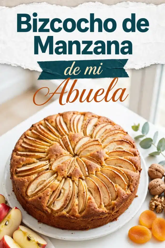 Bizcocho de Manzana de mi Abuela casero, jugoso y con miel
