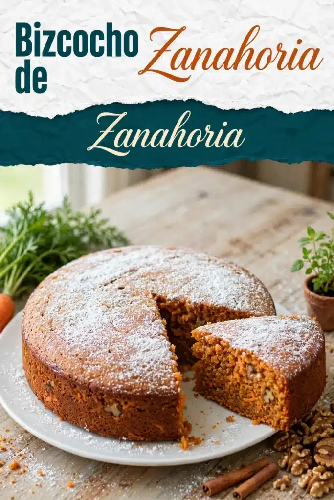 Bizcocho de Zanahoria casero, húmedo y con especias