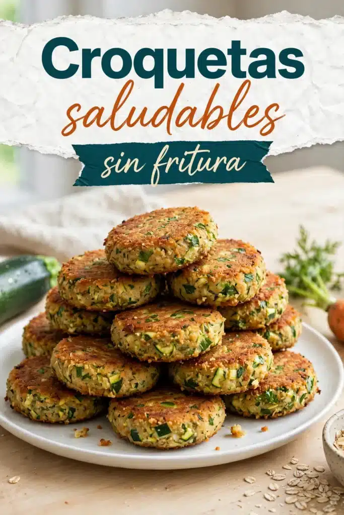 Croquetas saludables sin fritura caseras, doradas y ligeras