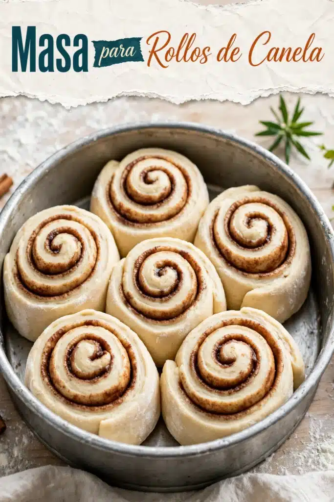 Masa para Rollos de Canela casera, esponjosa y con glaseado cremoso