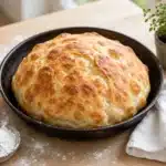 Pan de Maicena en Sartén grande, redondo y dorado, cocido en la sartén
